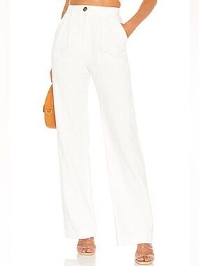 NWT Bec + Bridge Harriet Pants in Ivory High Waisted Tailored size eight (8)